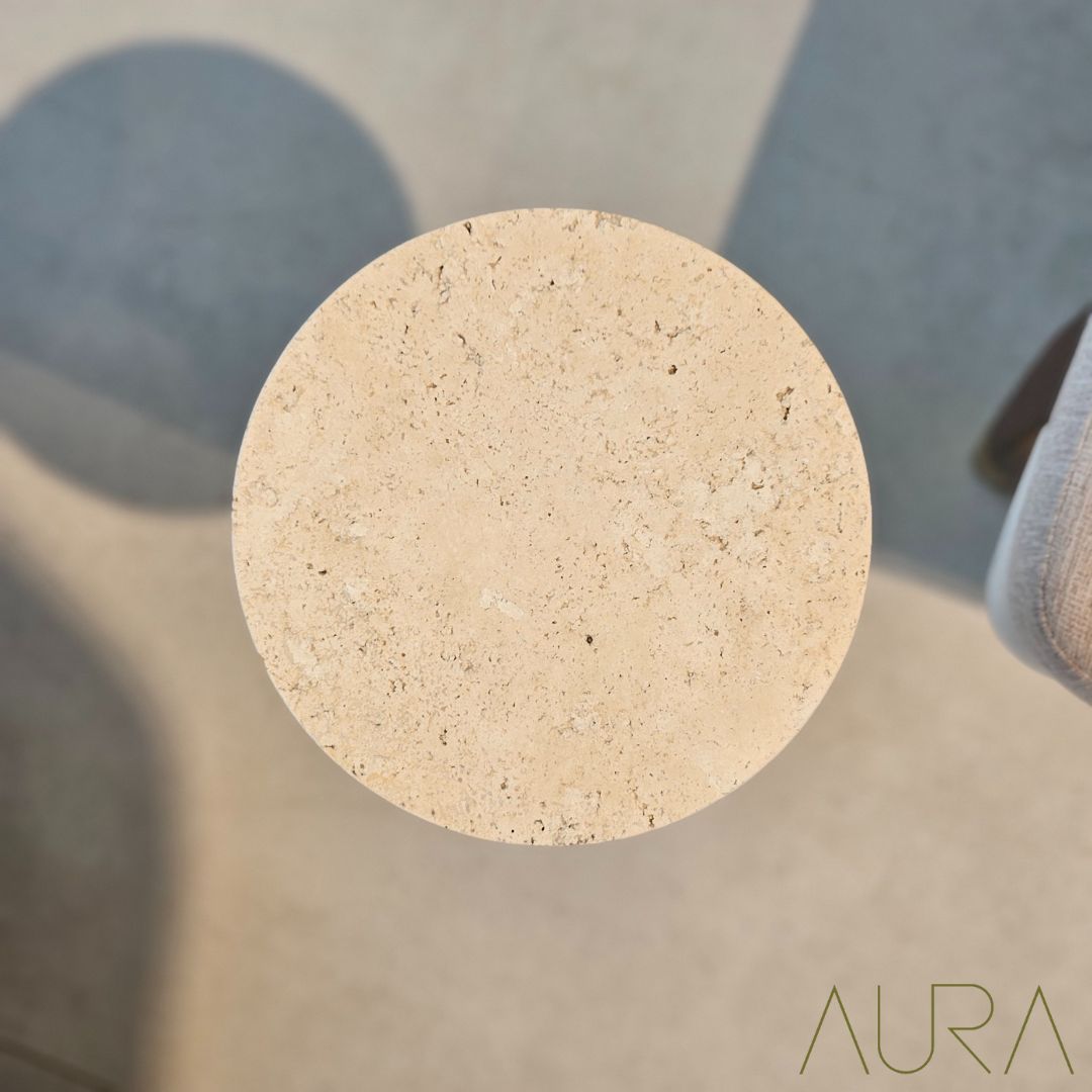 Travertine service table