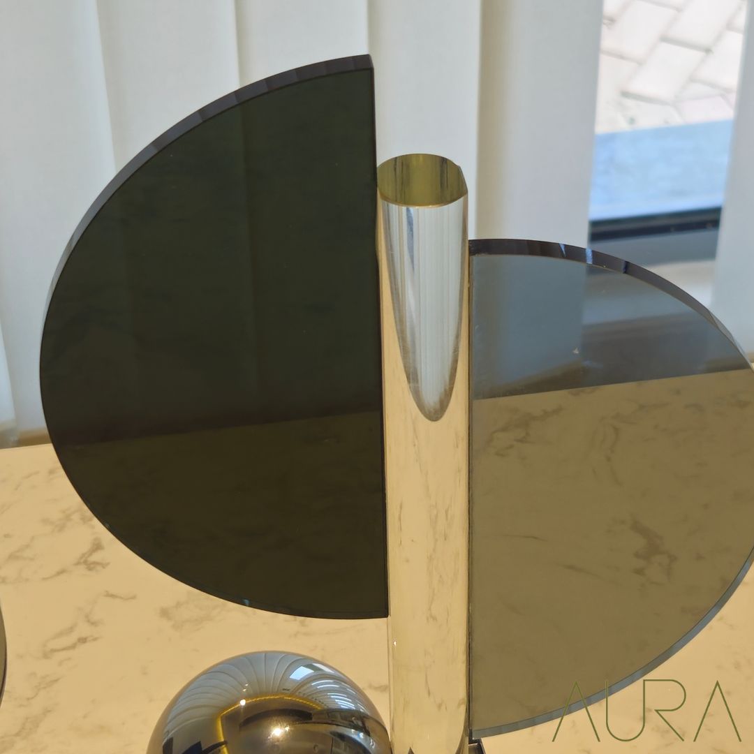 Crystal accessory with marble base