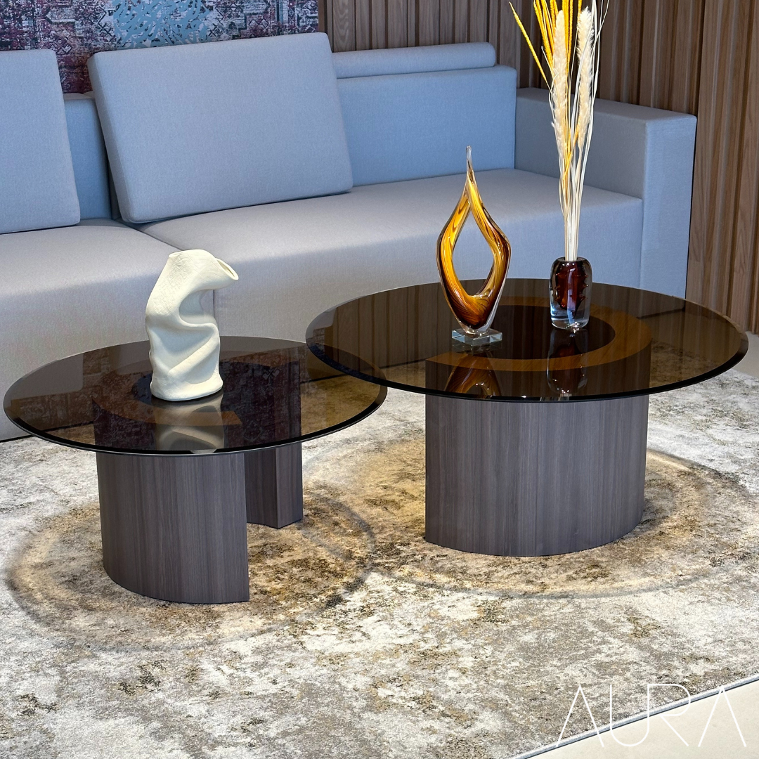 Glass coffee table