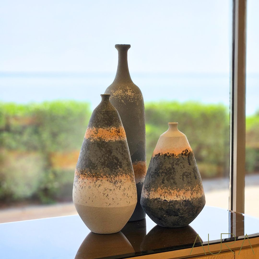 Ceramic seascape design vase