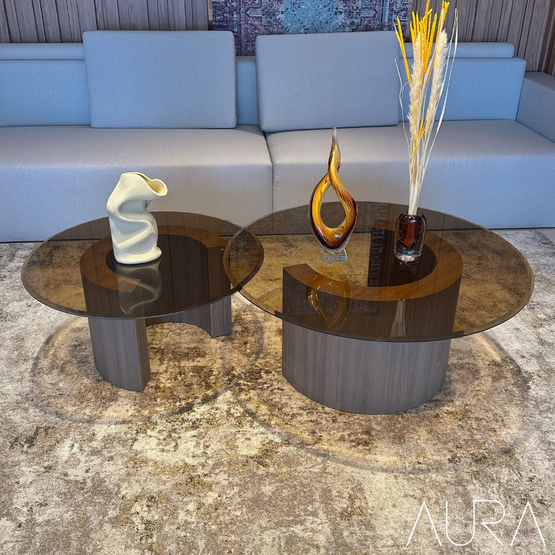 Glass coffee table